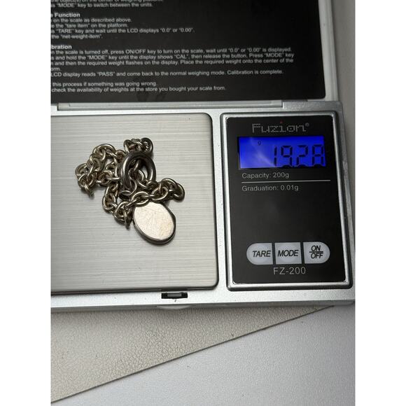 Sterling Silver Toggle Clasp Chain Bracelet 29g Engraved "J" Initial Locket 7.25 - Picture 6 of 7